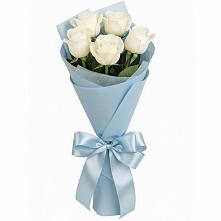 Букет 5 Белых роз Проуд в Кумертау