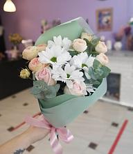 Букет милый в Кумертау Букет цветов из: Хризантемы и Розы в Кумертау