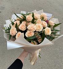 Букет Кремовые розы Латте в Кумертау