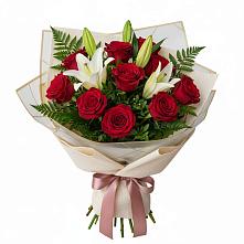 Букет цветов из:  Лилии и Розы в Кумертау