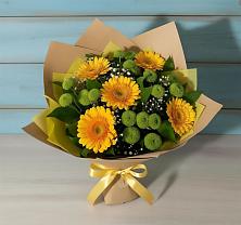 Букет цветов из:  Герберы и Хризантемы #REPLACE_PRED# Кумертау