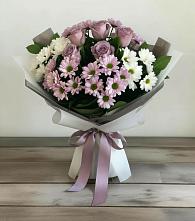 Букет цветов из:  Хризантемы и Розы в Кумертау