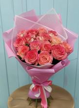 Букет 15 Розовых роз Равель #REPLACE_PRED# Кумертау
